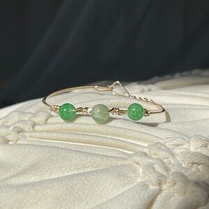 Handmade Elegant Green Beaded Bracelet